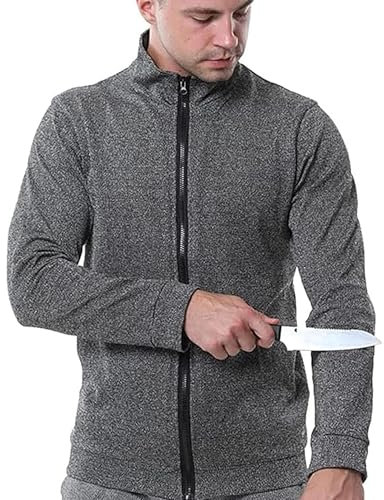 COYEUX Abbigliamento Anti-pugnalata a 5 Livelli, Giacca Tattica, Abbigliamento di Sicurezza Anti-Taglio, per la Polizia e Il Personale di Sicurezza (Colore: Grigio)