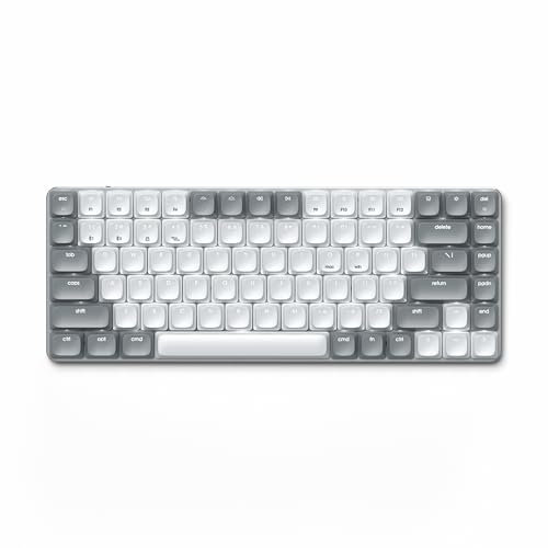 SATECHI SM1 75% Mechanische Tastatur für Mac & Windows – LED-hintergrundbeleuchtete Bluetooth-Tastatur, 84 Tasten, Kompakt & Kabellos, auch für Gaming geeignet – QWERTY US English Layout (Light)