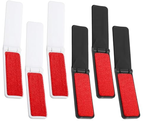 Mabor 6 Stück Antistatische Fusselbüirste Faltbar Kleiderbürste Kleidung Tierhaarentferner Antistatische Fusselentferner Fusselbürste Reinigungsbürste für Sofas Autos Stofftiere