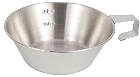 WASTEBIN 300ml Ciotola In Acciaio Inox Con Manico Pieghevole Portatile Pentole Stoviglie Piatto Per Campeggio Escursionismo