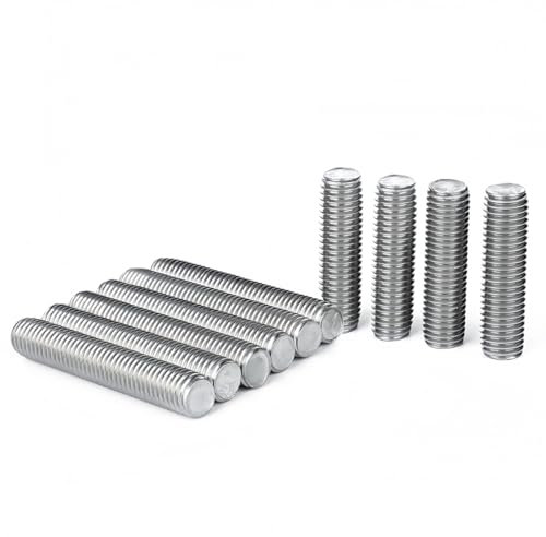 Drenky 10 Pièces Tige Filetée M6x40mm en Acier Inoxydable Tiges Filetées Résistantes avec Filetage Métrique Complet DIN976 - Usage Industriel