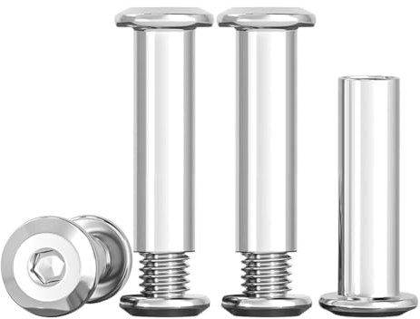 Drenky 10 Piezas Tornillos De Conexión M5 x 30mm Tornillos De Manguito Acero Inoxidable A2 V2A (10 x Tornillos, 10 x Tuercas Cilíndricas) M5 Tornillos Para Muebles, Armarios, Tableros De Madera