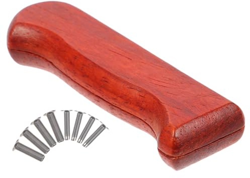 Ipetboom Empuñadura De Cortador De Cocina Mango De Madera De 9 Cm Repuesto Ergonómico Para Accesorio De Cocina Fácil De Usar Mango De Chef