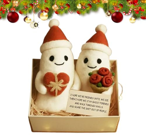 Liakyunf Peluche Fantasma | Consuelo Festivo Adorable | Juguete Fantasma Navidad Amistad - para Fiesta Cumpleaños Oficina Hogar Habitacion Coche Escritorio Colegio Apartamento Regalo