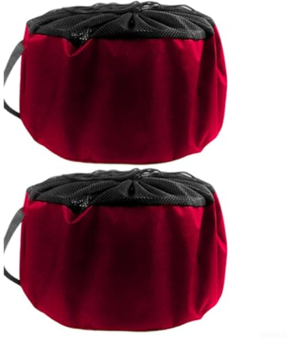 Marchfunny Bolsa de almacenamiento de manguera Oxford 600D impermeable, diámetro grande de 46 cm para manguera de jardín de hasta 30 m con tapa de malla transpirable y asa lateral resistente (rojo)
