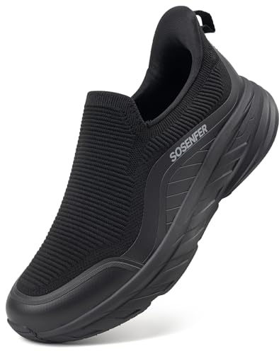 Sosenfer Löparskor för män Sportskor Utomhusskor för män Fritidsskor Lättviktsskor Andningsbara Halkskydd Gymnastikskor Joggingskor | Handsfree slip-on design, flexibel halkfri sula casual barfota sneakers för promenader vandring gym dagliga aktiviteter