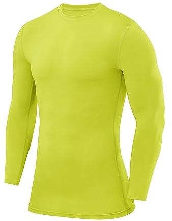 PowerLayer Herr kompressionströja med rund hals, Ljusgrön, XL