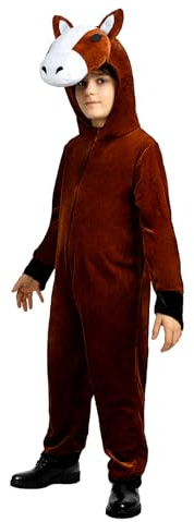 Funidelia Costume da cavallo per bambini, Include tuta e copricapo - Tenuta per bambini per feste, Carnevale e Halloween - Taglia 5-6 anni