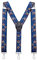 MASADA Herren Hosenträger mit robusten Karabiner Verschluss stufenlos verstellbar 3,5 cm breit und bis zu 195 cm Körpergröße - Paisley Blau