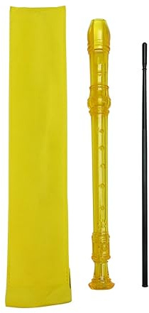 skola blockflöjt Blockflöjt Student Nybörjare Entry Recorder 6-håls 8-håls Diskant C-tone Recorder (Color : 8 holes transparent Yellow)