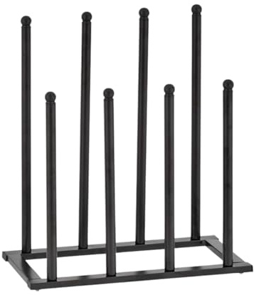Trendi Welly Boot Rack for Indoor/Outdoor | 4/6/8 Pair Neat and Tidy Boot Organizer | Space-Saving Metal Design, Ideal for Tall & Short Wellys, Shoes & Boots (Black- 4 Pair Rack)