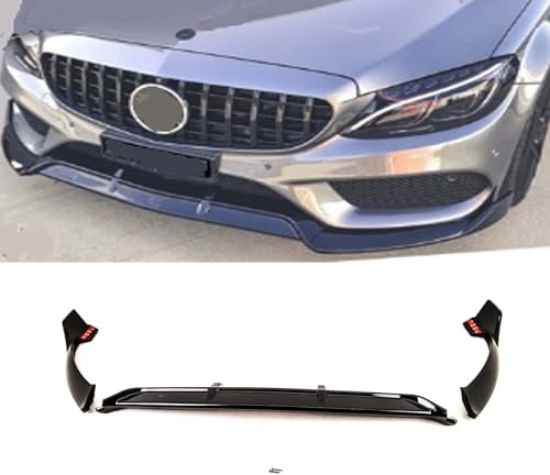 TVP Trade Vehicle Parts.co.uk Compatible With Front Lip Splitter Spoiler Sport Gloss Black Mercedes C-Class W205 C205 2014-2018