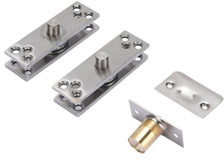 Charnière de porte dissimulée, rotation à 360 degrés, capacité de charge de 100 kg, colonne pivotante mobile en acier inoxydable pour portes en bois, aluminium, verre