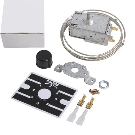 K50 - Termostato de pantalla digital para refrigerador con sonda de 90 cm, conexión de 3 pines para refrigeración del hogar, congelador, vitrina, sistema de solidificación de bebidas -3 °C a -20 °C