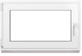 Framex Finestra in Plastica Bianca Larghezza x Altezza 120 x 70 cm (1200 x 700 mm) Triplo Vetri (32 mm), Anta-Ribalta, Girevole DIN Destra – Premium