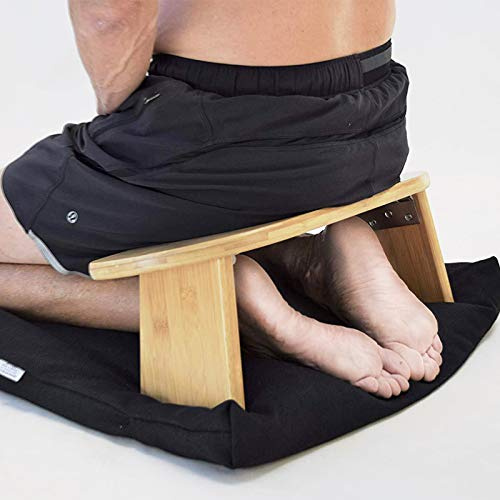 Sedia da meditazione in bambù e sgabello inginocchiato, panca per consapevolezza e relax, ideale per meditazione Vipassana e trascendentale