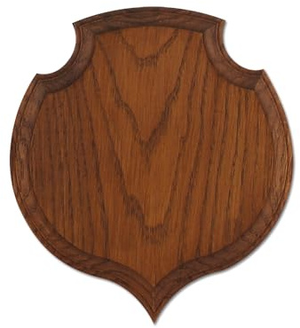 Ducatillon Ecusson chasse trophée Coeur chêne foncé ciré tailles multiples