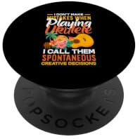Décisions créatives spontanées | Joueur de ukulélé Amusant PopSockets PopGrip Adhésif