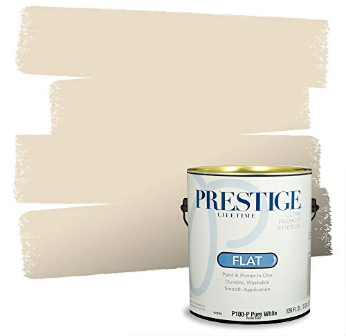 PRESTIGE Paints Interior Paint and Primer In One, 1-Gallon, Flat, Comparable Match of Sherwin Williams* Navajo White*