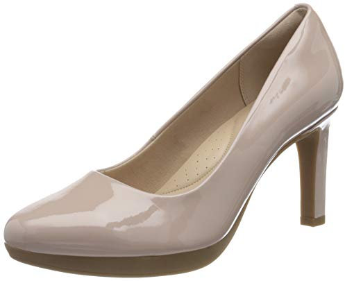 Clarks Women's Ambyr Joy Pump, Dusty Rose Patent Synthetic, 5 UK