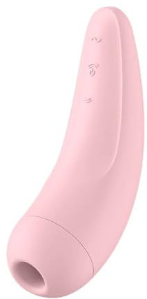 Satisfyer Curvy 2 Connect App Klitoris-Sauger 13,5 cm | Druckwellen-Vibrator Sex-Spielzeug für Sie | Klitoris-Stimulation leise & stark | Auflegevibrator mit Vibrationen und App | Farbe: Pink