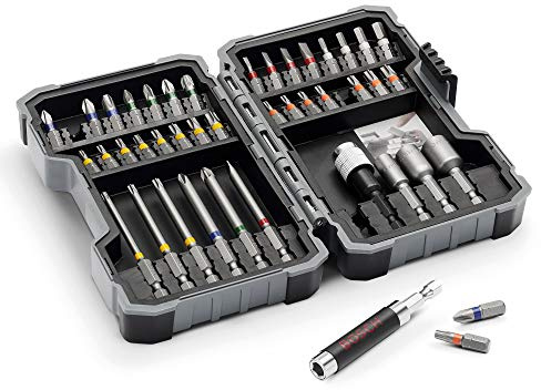 Bosch Professional 43-teiliges extra hartes Schraubendreher-Bit- und Nutsetter-Set (1/4-Zoll-Sechskantschaft, im Koffer, Bohrschrauber-Zubehör)