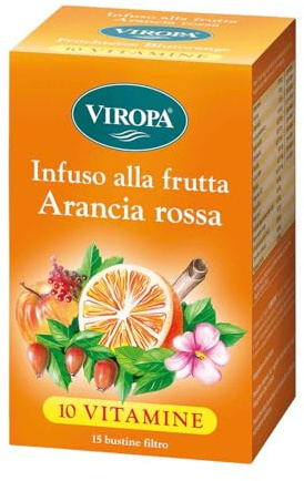 Viropa Infuso alla Frutta Arancia Rossa, 15 bustine filtro
