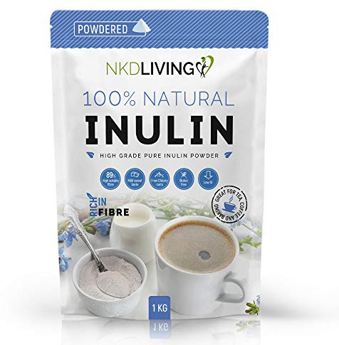 Inulin High Grade Prebiotic Fibre Powder (2 Kg) - Manufactured in The EU (New Bag Design)