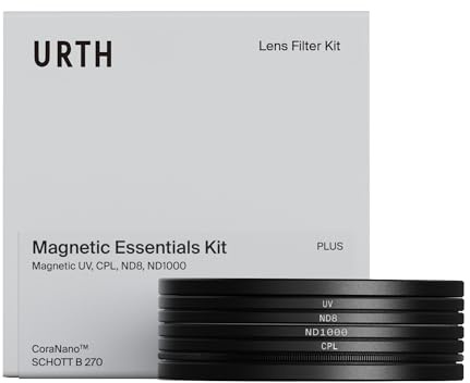 Urth 67 mm Magnetiskt Essentials Linsfilterset UV, CPL, ND8 och ND1000 4-i-1 (Plus) – Snabb Magnetisk Montering, HD Optiskt Glas med Nanobeläggning