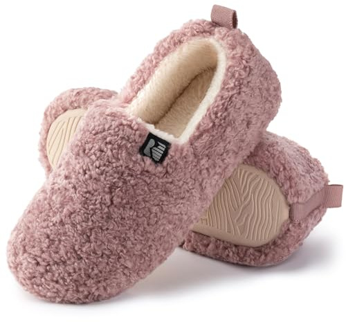 RockDove Zapatilla de Espalda Cerrada y Falso Shearling Puff-Ease para Mujer, 37 EU, Rosa