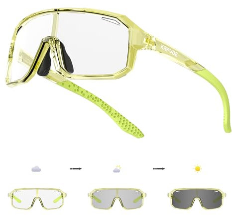 KAPVOE Photochromatische Selbsttönend Kinder Sonnenbrille Jugend Baseball Sonnenbrille UV400 Schutz Leicht TR90 Rahmen Fahrradbrille für Jungen Mädchen Sport Radfahren 13