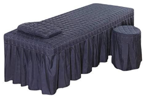 Jeorywoet 1pcs 190x80cm Bedskirt Beauty Salon Massage Table Bed Sheet Bedspread Massage Sheet SPA Bed Full Cover with Skirt,