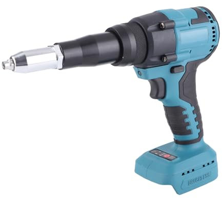 Tomantery Outil de Rivetage à Main sans Balais, Pistolet de Rivetage sans Fil Ergonomique à Opération Simple 2,4-4,8 Mm 10KN pour la Décoration de la Maison