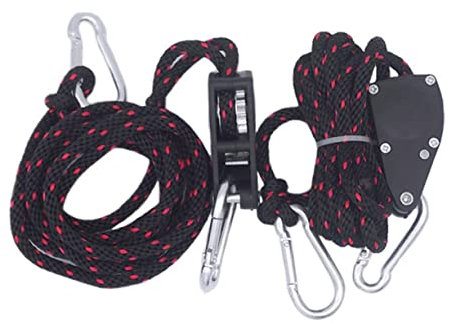 Yardwe Ensemble De 2 Cordes À Cliquet Réglables pour Lampe De Croissance De Levage pour Poulie De Plantes Poulie en Plastique Robuste