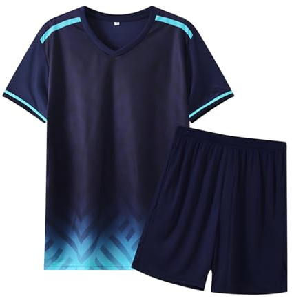 Fiohiros Set Deportivo Kinder, Ropa Deportiva de Secado Rápido para Niños, Conjunto de Camiseta Deportiva para Fútbol, Chaqueta de Entrenamiento