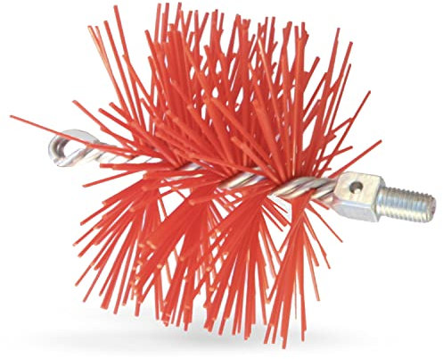 BARETTO Brosse à Cheminée pour Kit de Nettoyage, Brosse en Nylon pour Nettoyage des Cheminées et Conduits de fumée, Brosse de Remplacement (120 mm)
