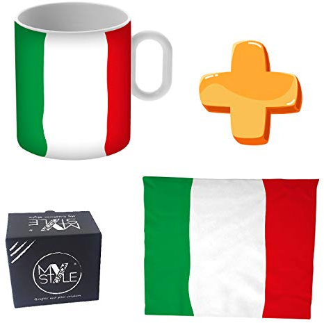 My Custom Style Tazza Standard #Bandiera Italia# + Tovaglietta