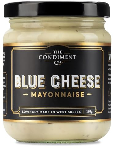 The Condiment Company Blue Cheese Mayonnaise 190g, Indulgent Blue Cheese Dip and Dressing, for Steak, Wings & Salad