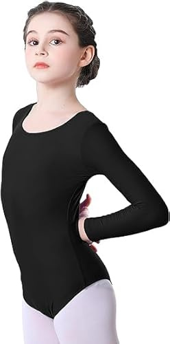 Girls Long Sleeve Leotard Shiny Ballet Gymnastics Kids School Sport Dance - Tumbling Outfit Sparkly Athletic Dance Bodysuit- Toddler Gymnastics Leotards, Ballet