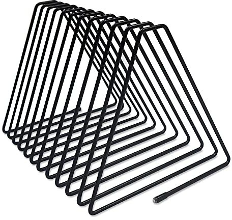 11 celosía ajustable triángulo archivador para libros, soporte vertical para revistas de escritorio, carpeta de periódicos de metal, organizador de escritorio de archivos, para cuaderno de discos