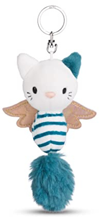 Schlüsselanhänger Schutzkätzchen 12cm grün-weiß