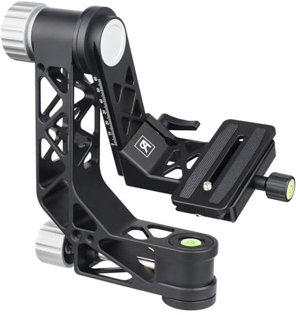 ARTCISE Gimbal Stativkopf mit Griff, GH7 tragbare leichte Heavy Duty Köpfe mit Standard 1/4'' Schnellwechselplatte und Wasserwaage für DLSR Kamerastativ, maximale Belastung 25KG