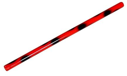 TEKKA BUDO Escrima Bâton 65 cm – Rotin poli – Laqué noir et rouge