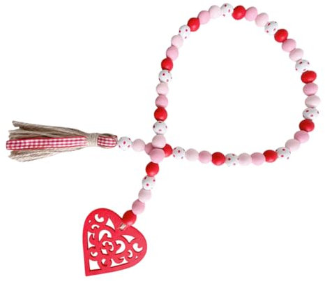 Garneck Perline di legno di San ghirlanda di stoffa arredamento di San parà addobbi matrimonio ghirlanda di perline di san ghirlanda di perline di legno nappa