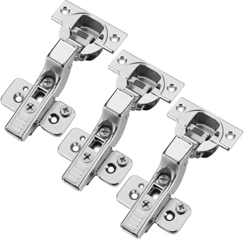 Juego de 3 bisagras BLUM con tope interior 71B3750 110° con cierre automático incl. placas de montaje con ajuste excéntrico 173H7100