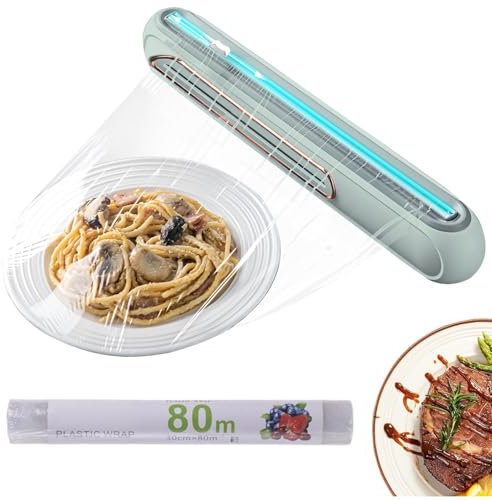 Set di taglierine per film aggrappanti, taglierina magnetica per film aggrappanti e fogli di alluminio, dispenser di film verde da cucina con taglierina scorrevole