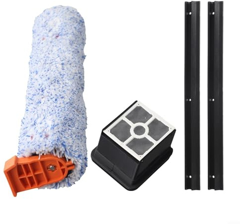 Eawfgtuw Kit raschiatore in gomma con filtro a spazzola laterale principale, accessori per la pulizia a secco e a umido per aspirapolvere senza fili per una pulizia efficiente
