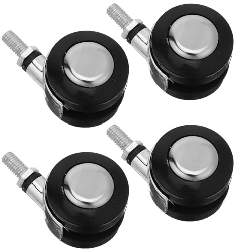 Mipcase Lot de 4 Roulettes Pivotantes 15 Pouces pour Chaise de Bureau Filetage M8 Silencieuses et Robustes Compatibles Sols Durs et Moquettes Pièces Détachées pour Mobilier de Bureau