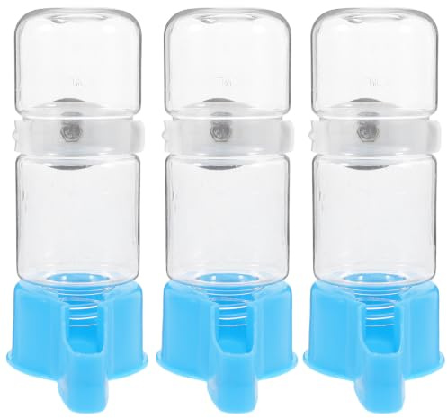 ibasenice Lot de 3 distributeurs automatiques d'eau et de Nourriture pour Oiseaux (Poules, cailles, perroquets), 140 ML. Conception Anti-déversement pour Une hydratation constante et Un