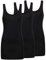 ONLY 3er Pack Damen Tank Top Shirt Onllive Love Long Trägershirt lang schwarz L